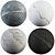 Marble Collection: Fantasy Gray, Carrara White, Dark Gray 3D model small image 1