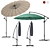 Cantilever Round Parasol: Stylish Outdoor Shade 3D model small image 1