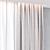 Title: Beige Cotton Curtain with Gray Stripe 3D model small image 2