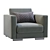 Luxurious Magnum Armchair: Flexible Comfort 3D model small image 1