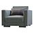 Luxurious Magnum Armchair: Flexible Comfort 3D model small image 2