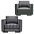 Luxurious Magnum Armchair: Flexible Comfort 3D model small image 3