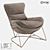 LoftDesigne 2064 Armchair: Modern Metal and Fabric Seating 3D model small image 1
