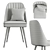 Velvet Dining Chair Set - 4 Colors 3D model small image 7