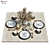 Stylish Dining Table Set 3D model small image 1