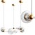 Nordic Glass Bubble Chandelier 3D model small image 2