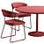 Marble Dining Table & Ican Chair Set 3D model small image 6