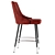Elegant Velvet Half-Bar Chair 3D model small image 2