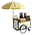 Mini Cart Coffee 1: Compact and Stylish Beverage Buddy 3D model small image 3