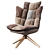 Husk Lounge Chair: Stylish Comfort for Your Lounge Zone 3D model small image 1