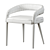 Elegant Lisette White Chair 3D model small image 5