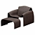 Modern Poliform Le Club Lounge Chair 3D model small image 4