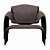 Modern Poliform Le Club Lounge Chair 3D model small image 5