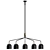 Luxury Howard Chandelier: Gunmetal/Bone China 3D model small image 6