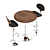 Versatile Adjustable Table & Stool Set 3D model small image 1