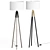 Stylish Metal Tripod Floor Lamp 3D model small image 1