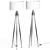 Stylish Metal Tripod Floor Lamp 3D model small image 2