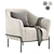 CALVIN Armchair: Sleek, Stylish, and Exceptionally Comfortable 3D model small image 1