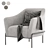 CALVIN Armchair: Sleek, Stylish, and Exceptionally Comfortable 3D model small image 2