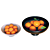 Citrus Groove Bowl Set: Oranges & Mandarins 3D model small image 5