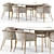Elegant Vilhena II Chair & Arden Dining Table 3D model small image 2