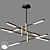 Elegant Poless Chandelier: 4/6/8 Light Sizes 3D model small image 1