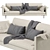 Cloud Modular Sofa: Modern and Versatile 3D model small image 3