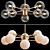 Mcree 8-Light Sputnik: Modern Linear Chandelier 3D model small image 1