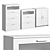 Modern White Comodes by IKEA 3D model small image 1