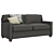 Minimalist Alexander Track Arm Sofa 3D model small image 4