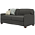 Minimalist Alexander Track Arm Sofa 3D model small image 6