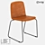 Elegant Metal and Leather Chair - LoftDesigne 3D model small image 1