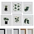 Modern Leaf and Cat Picture Frame Set 3D model small image 1