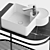 Flair Metal Stand with Cartesio Sinks 3D model small image 2