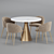 Claire Counter Chair and Silhouette Oval Dining Table 3D model small image 1