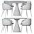 Claire Counter Chair and Silhouette Oval Dining Table 3D model small image 3