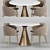 Claire Counter Chair and Silhouette Oval Dining Table 3D model small image 4