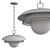 Sleek Herkimer Pendant Light 3D model small image 2