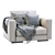 Flexform Magnum Leather Armchair 3D model small image 1