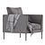 Sleek Modern Armchair 3D model small image 5