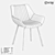 Modern Metal and Eco-Leather Chair 3D model small image 4