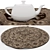 Round Rug Set: VRayFur, V-Ray & Corona Materials 3D model small image 5