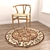 Round Rug Set: VRayFur, V-Ray & Corona Materials 3D model small image 6