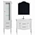 ValenHouse Aesthetics 100 - Elegant Vanity Unit with Sink 3D model small image 2