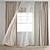 3D Curtain Model with Wind Effect 3D model small image 1