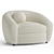 Sleek Sylvain Armchair: Luxurious Comfort in Minimalist Form 3D model small image 1