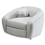 Sleek Sylvain Armchair: Luxurious Comfort in Minimalist Form 3D model small image 4