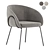 Modern Xander Fabric Dining Chair 3D model small image 2