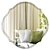 Elegant Scalloped Bathroom Mirror 3D model small image 1