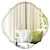 Elegant Scalloped Bathroom Mirror 3D model small image 4